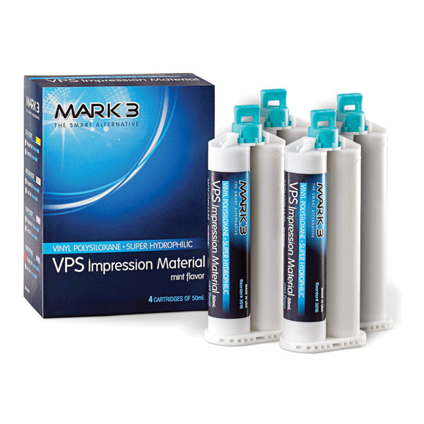 Mark3 3014 VPS Impression Material Heavy Regular Set Cartridges 4/Pk 50 mL