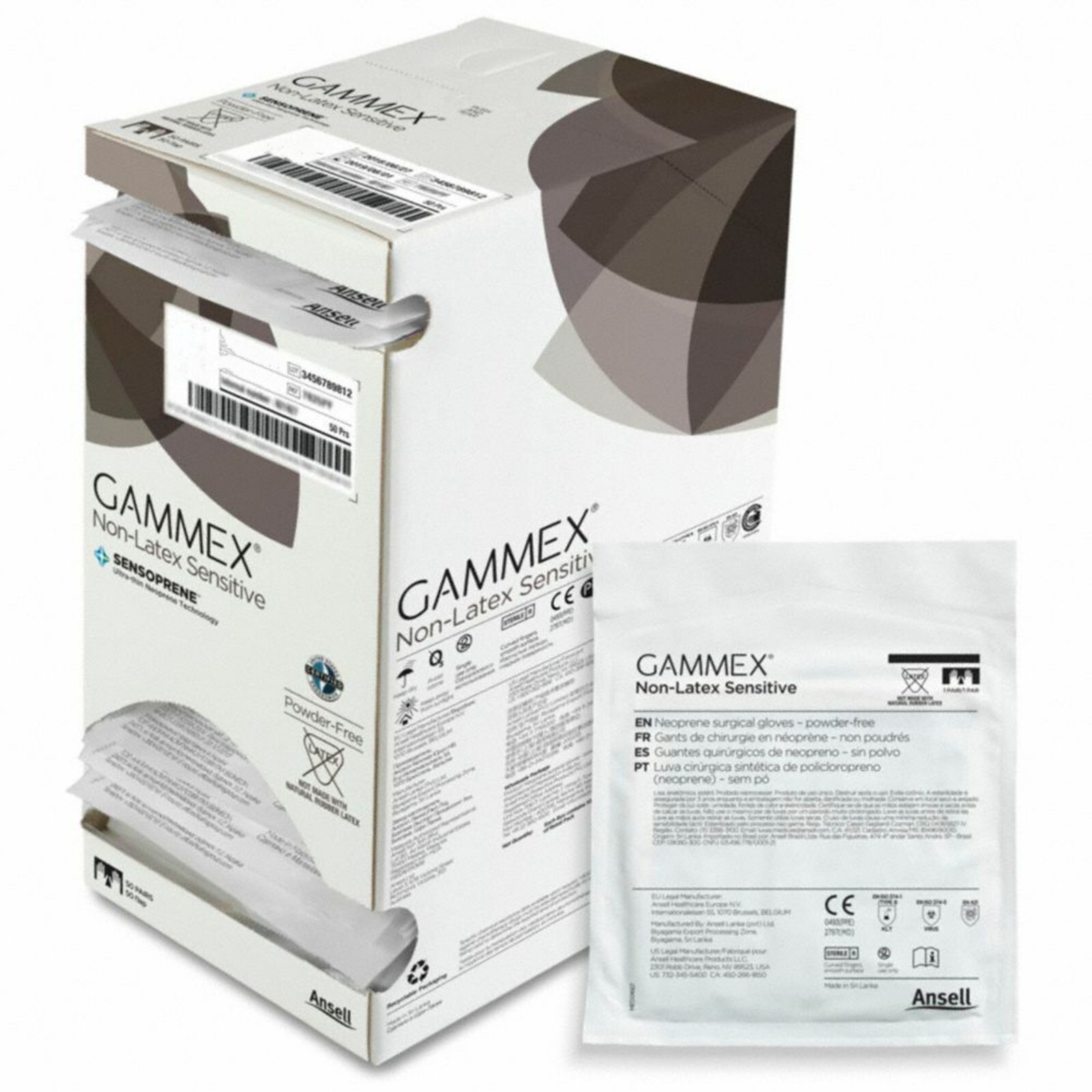 *50-Pairs* Gammex Sensoprene Non-Latex Sensitive Sterile Size-9 Gloves 20277290