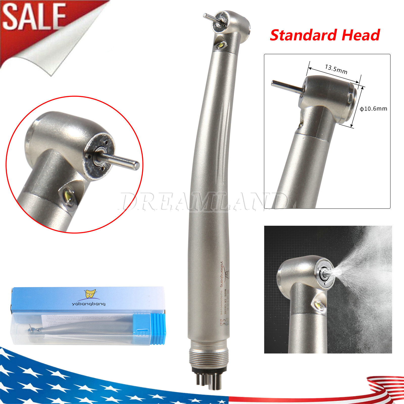 Yabangbang E-generator Dental LED Fiber Optic High Speed Handpiece 4H Standard