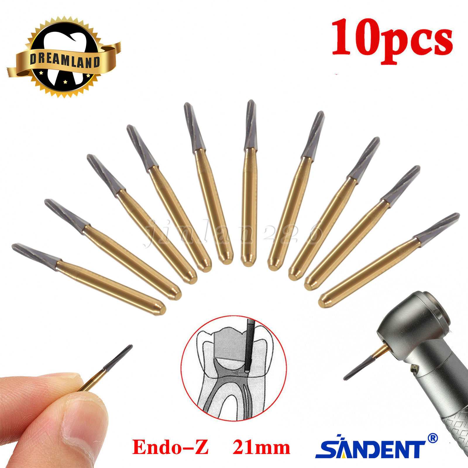 Endo-Z Bur Dental Carbide Tungsten1.4*21mm/23mm/25mm/28mm Surgical Cutter 10Pcs