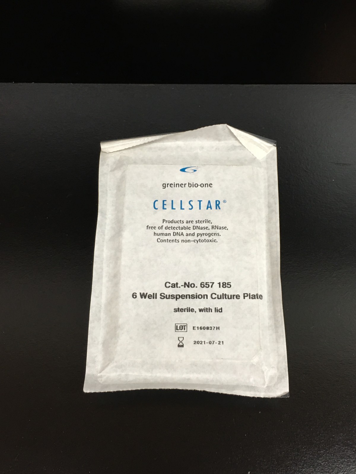 Greiner Bio One Cat No 657185 CELLSTAR 6 Well Cell Culture Multiwell Plate