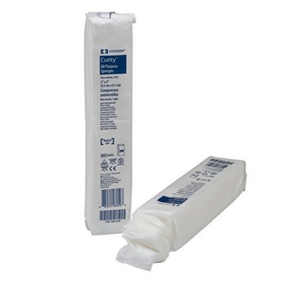  COVIDIEN CURITY All Purpose Non-Woven Gauze Sponge 2″x2″ 4-Ply -200- 9022 (3pk)
