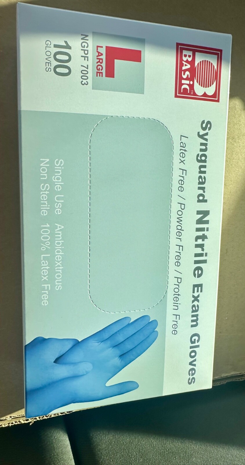 Basic Exam Gloves – Pack of 100, Large