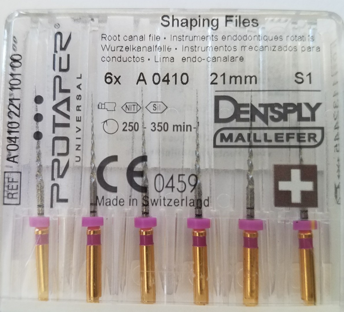 Dental Dentsply Rotary ProTaper Universal Engine NiTi Files 21 mm S1