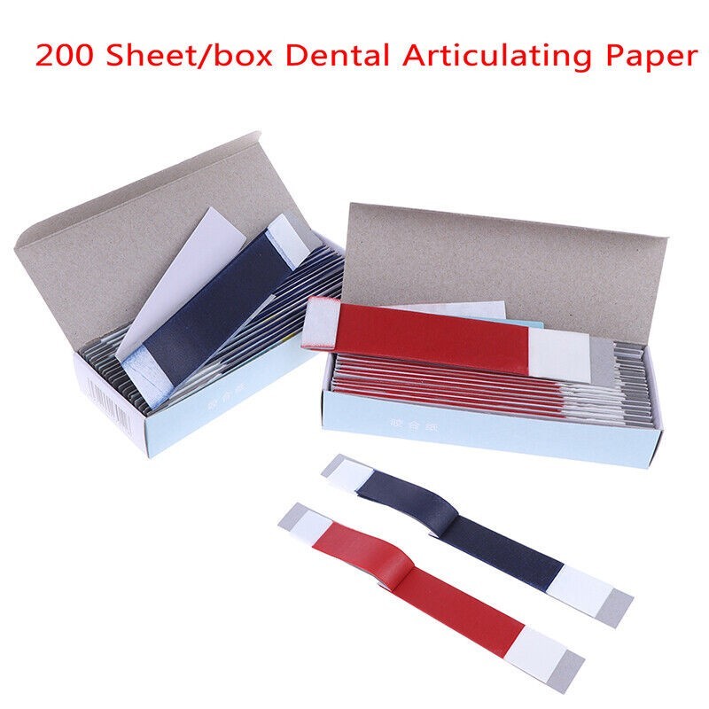 20 Books Dental Supplies Practical Articulating Soft Thin Strips Paper Blue/Red