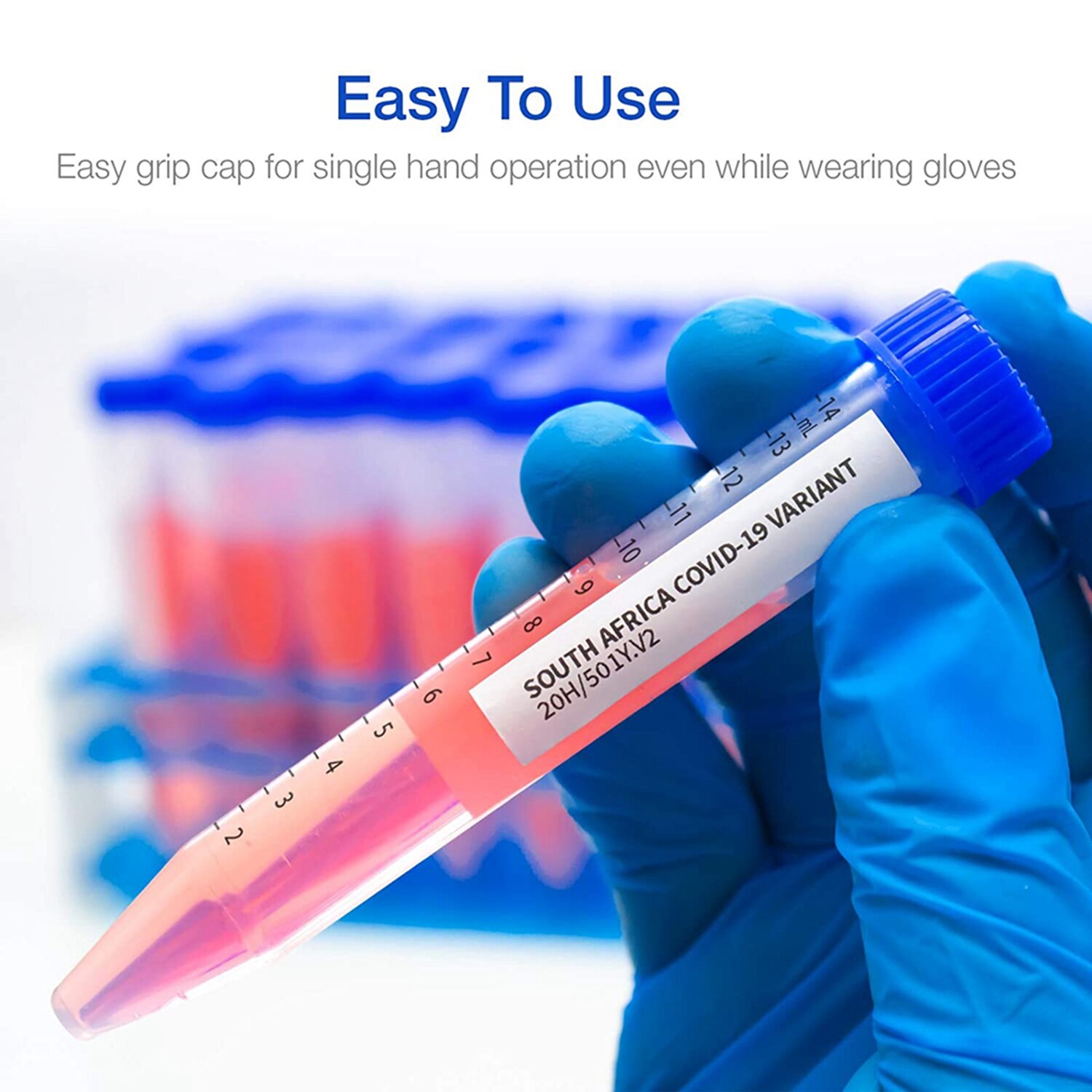 5000pcs 15mL EO Sterile Conical Centrifuge Tubes Plastic Screw Caps Mark Area US