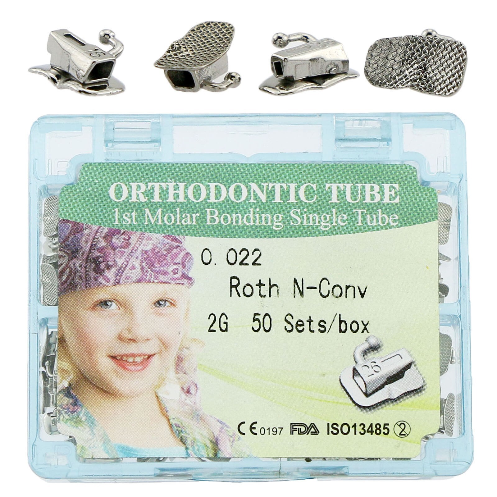 200Pcs Dental Orthodontic Buccal Tubes 1st Molar Tube Roth MBT 022 Convertible
