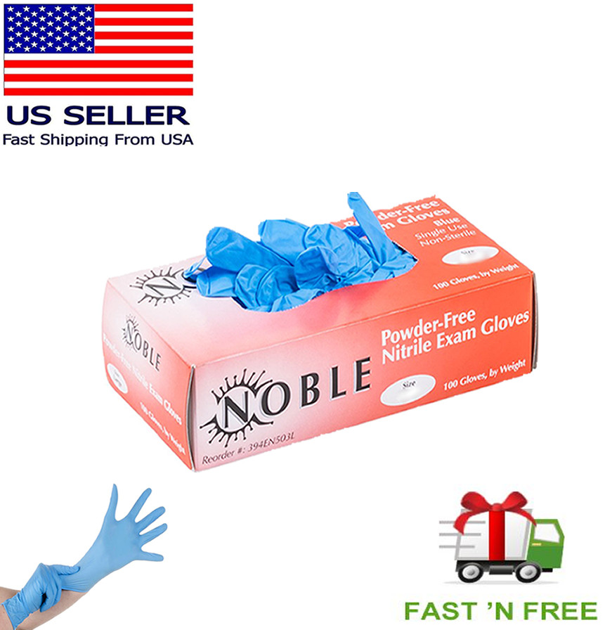 Noble Products 4 Mil Thick Powder-Free Nitrile Gloves – X-LARGE 100/Box