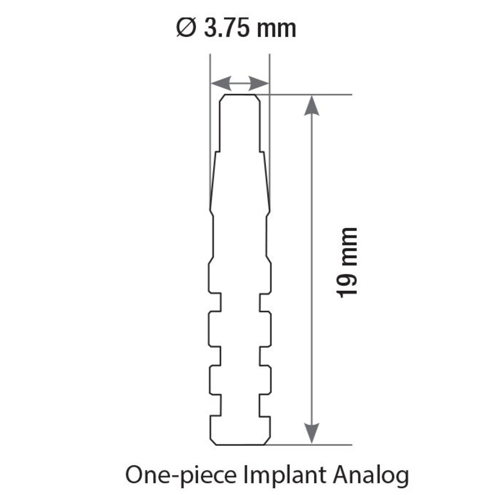 10x Dental Lab Analog For Compressive One Piece Fixture Prosthetic Titanium
